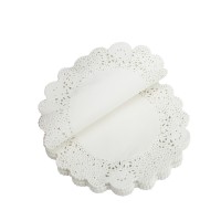 Professional Manufacture Custom 40gsm/53gsm Lace 3.5" 4.5" White Round Paper Doilies